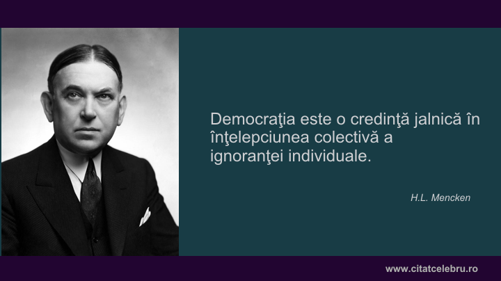 H.L. Mencken despre democratie