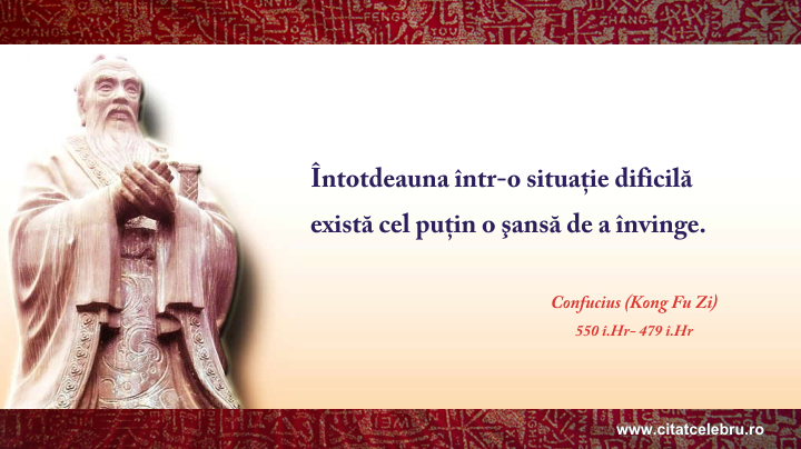 Confucius - despre sansa