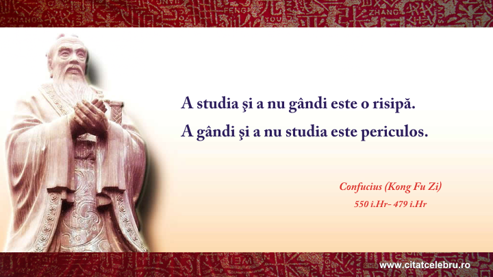 Confucius - despre studiu si gandire